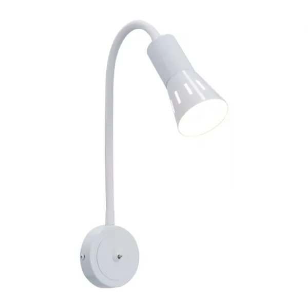 Nástenná lampa biela s nastaviteľným ramenom 1xE14 Arena