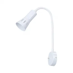 Nástenná lampa biela s nastaviteľným ramenom 1xE14 Arena