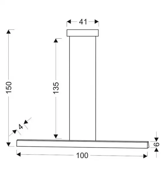 Závesná lampa hnedá LED páska 100x8cm Kokos