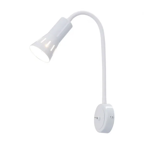 Nástenná lampa biela s nastaviteľným ramenom 1xE14 Arena