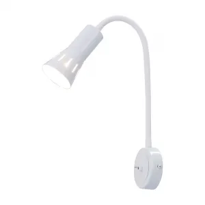 Nástenná lampa biela s nastaviteľným ramenom 1xE14 Arena