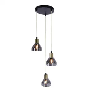 Závesná lampa zlatá 3xE14 18cm Gregory