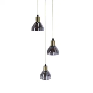 Závesná lampa zlatá 3xE14 18cm Gregory