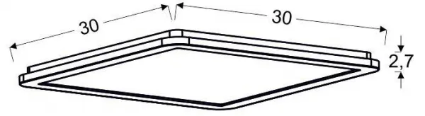 Minimalistická stropná lampa do kúpeľne NEXIT - strieborný chróm 30 cm - stropná lampa so stmievaním LED 3000K 18W IP44