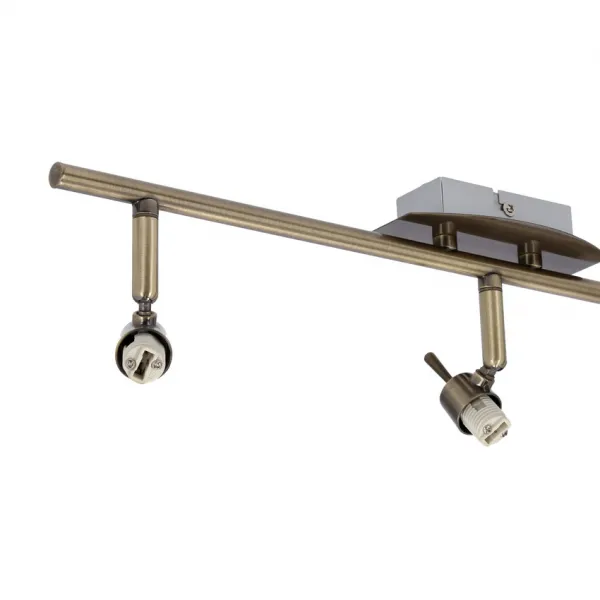 Stropná lampa Lentini patinovaná páska 3x40W g9 jantárové tienidlo