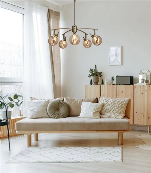 Závesná lampa Lentini patina 5x40w g9 jantárové tienidlo