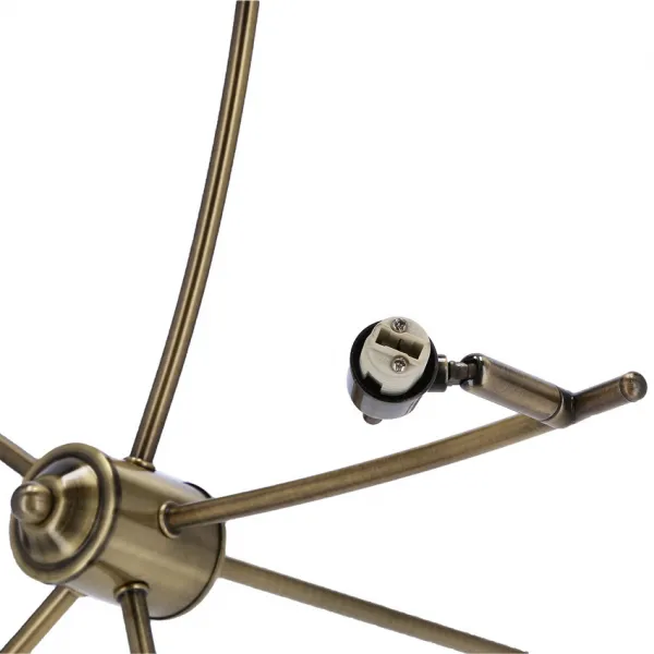 Závesná lampa Lentini patina 5x40w g9 jantárové tienidlo