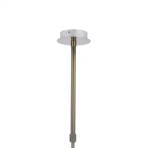 Závesná lampa Lentini patina 6x40w g9 jantárové tienidlo