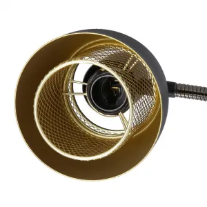 Stolová lampa Aleksandria, tienidlo e14, čierne+zlaté