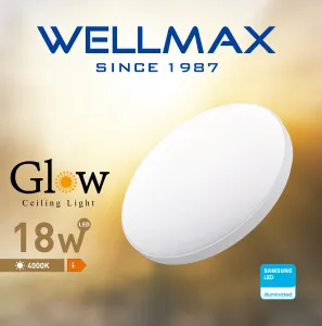 LED stropná lampa GLOW 18W Samsung LED - neutrálna biela