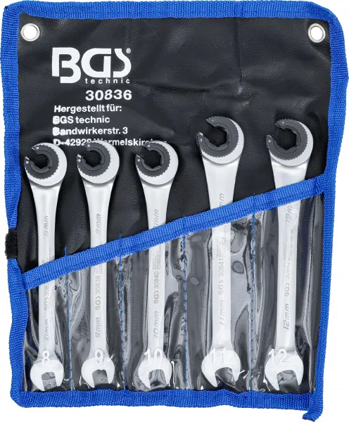 BGS Technics BGS Technic 30836 – Sada otvorených račňových očkoplochých kľúčov (5-dielna)
