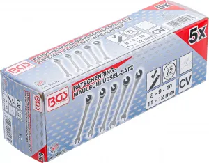 BGS Technics BGS Technic 30836 – Sada otvorených račňových očkoplochých kľúčov (5-dielna)