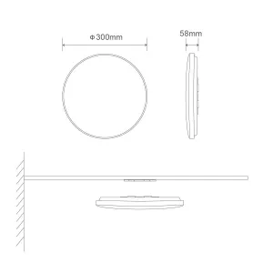 LED stropná lampa GLOW 18W Samsung LED - neutrálna biela