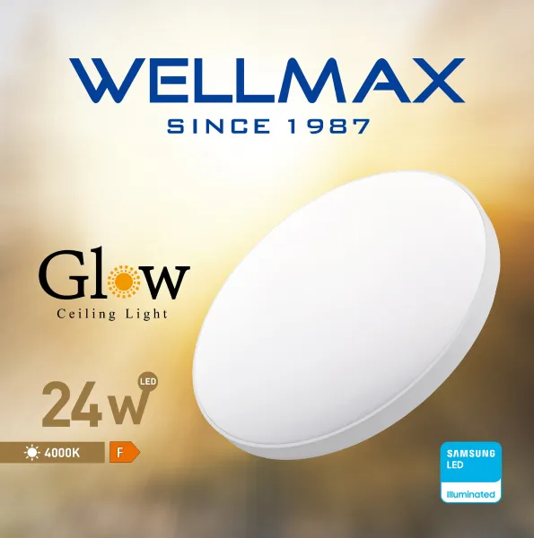 LED stropná lampa GLOW 24W Samsung LED - neutrálna biela