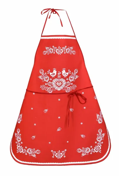 Zástera kuchynská, Folk podklad červený
