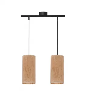 Závesná lampa Aragona 2x60 e27 korkové tienidlo