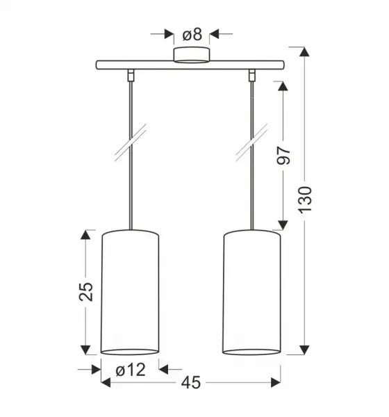 Závesná lampa Aragona 2x60 e27 korkové tienidlo