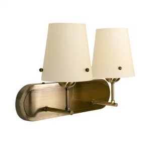 Nástenná lampa Dasti patina 2x60W e27 béžové tienidlo