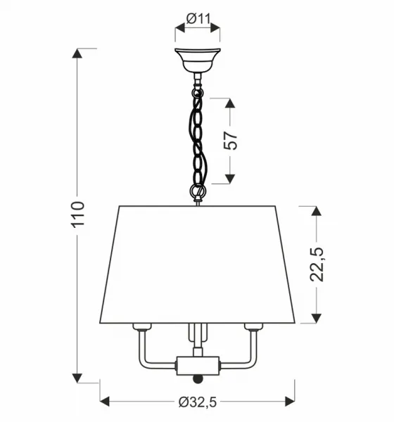 Závesná lampa Pasteri matná čierna 3x40W e14 béžové tienidlo