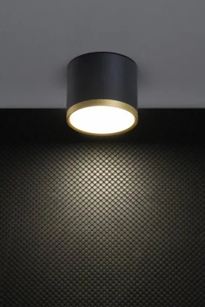 Stropné svietidlo TUBA zlatá + čierna LED 9W 4000K
