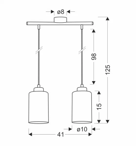 Závesná lampa Aspra čierna 2x60W e27 jantárové tienidlo