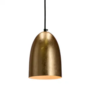 Závesná lampa Icaro čierna 1X40W E27 zlaté tienidlo