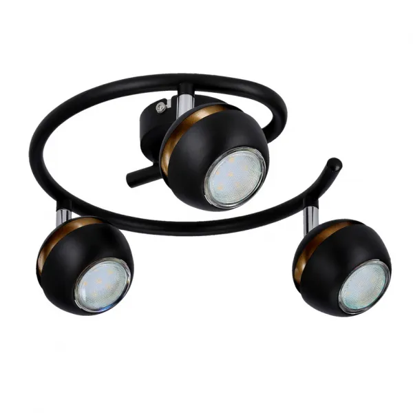 LED žiarovka Boni špirálová 3x3W gu10 čierna