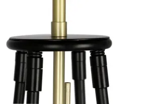 Stojaca lampa čierna a zlatá matná Tegola