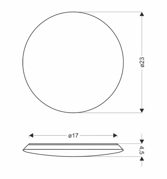 LED stropné svietidlo biele 12W 4000K Mega