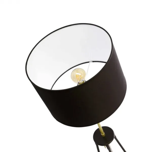 Stojaca lampa čierna a zlatá matná Tegola