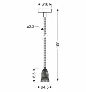Závesná lampa E27 100 cm hnedý kábel