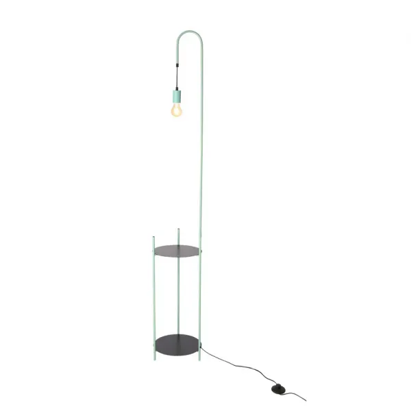 Čierno-zelená stojaca lampa Walk