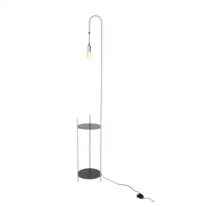 Čierno-zelená stojaca lampa Walk