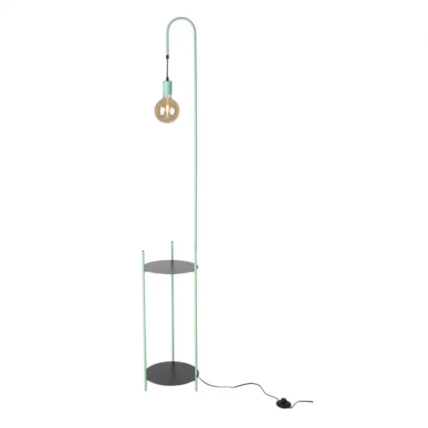 Čierno-zelená stojaca lampa Walk