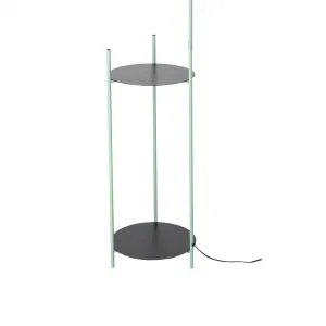 Čierno-zelená stojaca lampa Walk