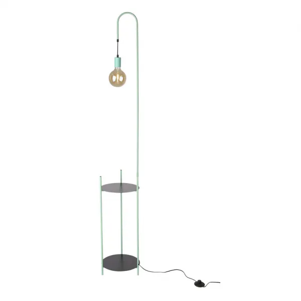 Čierno-zelená stojaca lampa Walk