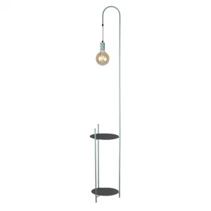 Čierno-zelená stojaca lampa Walk