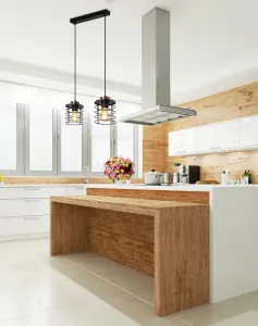 Stropná závesná lampa čierny pásik 2xE27 Glob