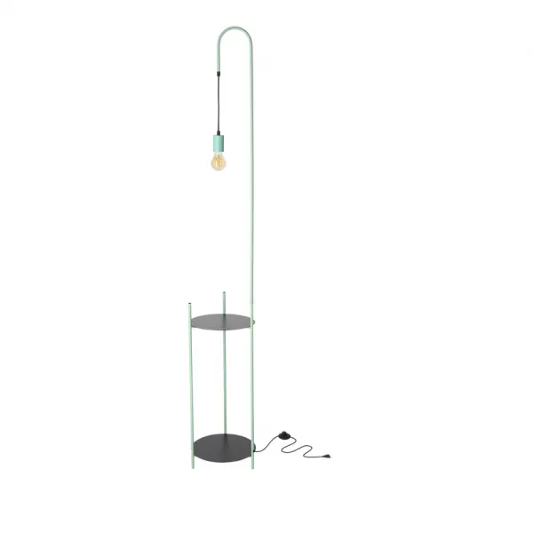 Čierno-zelená stojaca lampa Walk