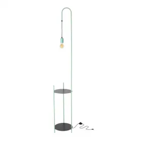 Čierno-zelená stojaca lampa Walk