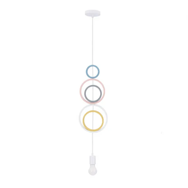Závesná lampa Hoops 5 1x20W E27 iq detská mix farieb