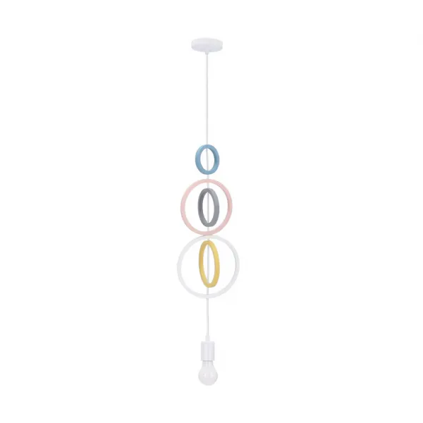 Závesná lampa Hoops 5 1x20W E27 iq detská mix farieb