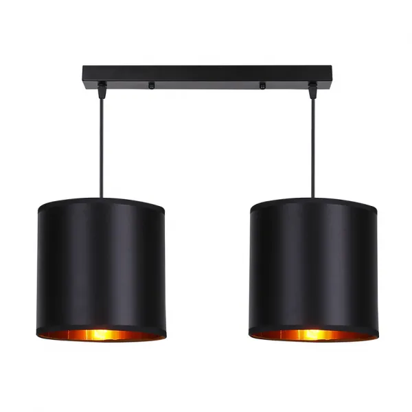 Závesná lampa čierna 2xE27 Candida