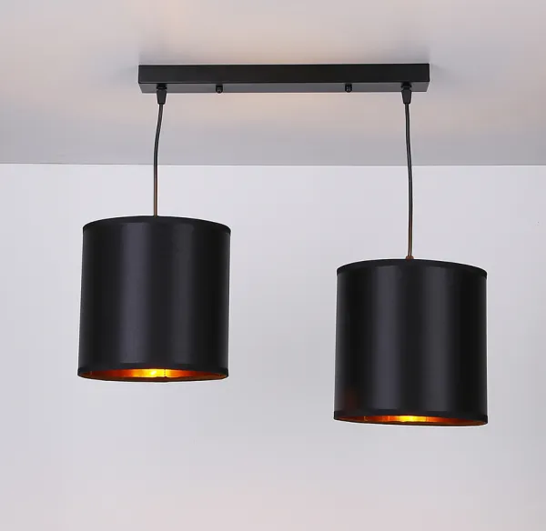 Závesná lampa čierna 2xE27 Candida