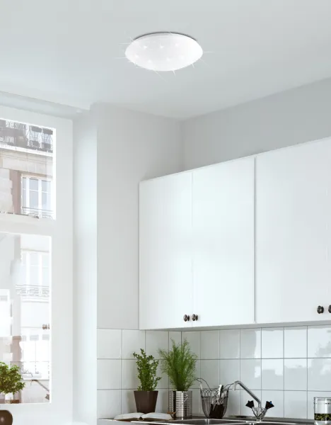 Stropná lampa biela LED 33cm 4000K hviezdna obloha Magnus