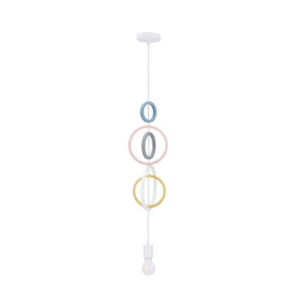 Závesná lampa Hoops 5 1x20W E27 iq detská mix farieb