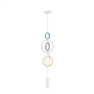 Závesná lampa Hoops 5 1x20W E27 iq detská mix farieb