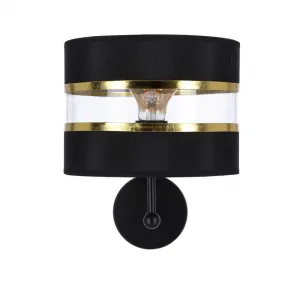 Nástenná lampa Andy, čierna, tienidlo 1x40W E27