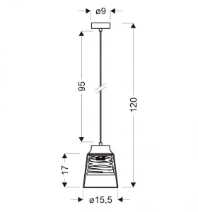 Čierno-zlatá závesná lampa, sklenené tienidlo, 60W, E27, Fresno