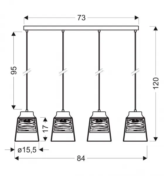 Čierno-zlatá závesná lampa, sklenené tienidlo, 3x60W, E27, Fresno